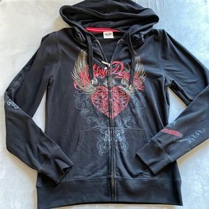 Harley Davison womens zip up hoodie